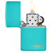 ISQUEIRO ZIPPO FLAT TURQUOISE LOGO